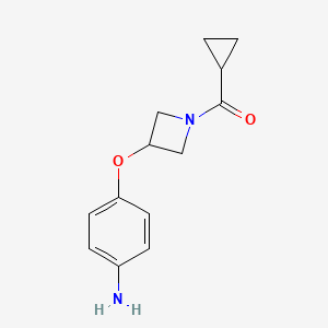 molecular formula C13H16N2O2 B1473176 (3-(4-Aminophenoxy)azetidin-1-yl)(cyclopropyl)methanone CAS No. 2098022-21-8