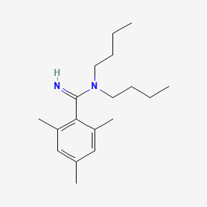 molecular formula C18H30N2 B14731760 N,N-Dibutyl-2,4,6-trimethyl-benzenecarboximidamide CAS No. 5336-86-7