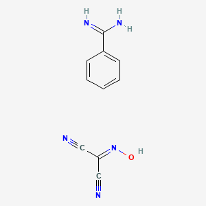 molecular formula C10H9N5O B14731840 Benzenecarboximidamide; 2-hydroxyiminopropanedinitrile CAS No. 7152-36-5