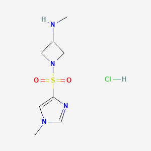 N-methyl-1-((1-methyl-1H-imidazol-4-yl)sulfonyl)azetidin-3-amine hydrochloride