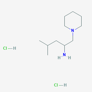 4-Methyl-1-(piperidin-1-yl)pentan-2-amine dihydrochloride