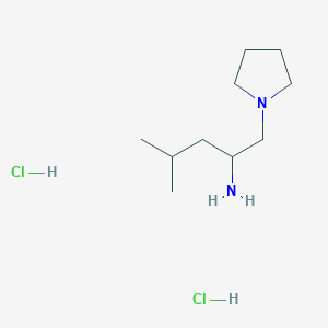 molecular formula C10H24Cl2N2 B1473192 4-Methyl-1-(pyrrolidin-1-yl)pentan-2-amine dihydrochloride CAS No. 2097956-85-7