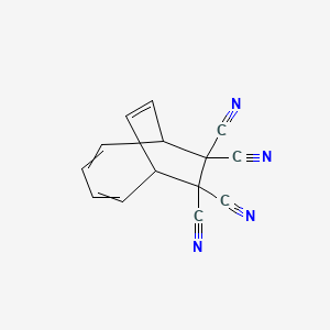 molecular formula C14H8N4 B14731936 Bicyclo[4.2.2]deca-2,4,9-triene-7,7,8,8-tetracarbonitrile CAS No. 5722-41-8
