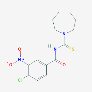 molecular formula C14H16ClN3O3S B14732067 N-(azepane-1-carbothioyl)-4-chloro-3-nitro-benzamide CAS No. 6978-19-4
