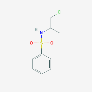 molecular formula C9H12ClNO2S B14732074 n-(1-Chloropropan-2-yl)benzenesulfonamide CAS No. 6407-53-0