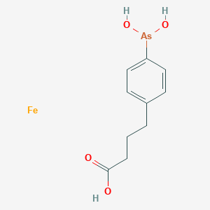 molecular formula C10H13AsFeO4 B14732085 4-(4-dihydroxyarsanylphenyl)butanoic acid;iron CAS No. 5442-31-9