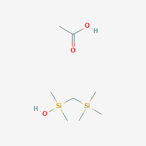 molecular formula C8H22O3Si2 B14732089 Acetic acid;hydroxy-dimethyl-(trimethylsilylmethyl)silane CAS No. 5089-53-2