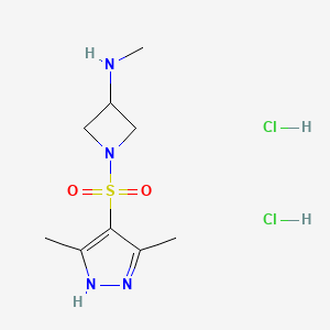1-((3,5-dimethyl-1H-pyrazol-4-yl)sulfonyl)-N-methylazetidin-3-amine dihydrochloride