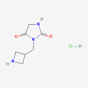 3-(Azetidin-3-ylmethyl)imidazolidine-2,4-dione hydrochloride
