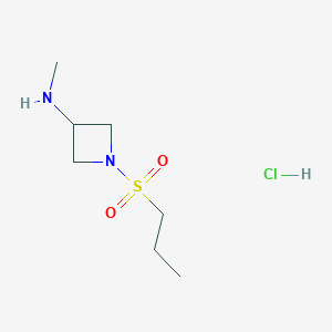 molecular formula C7H17ClN2O2S B1473219 N-methyl-1-(propylsulfonyl)azetidin-3-amine hydrochloride CAS No. 2098119-89-0