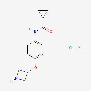 N-(4-(azetidin-3-yloxy)phenyl)cyclopropanecarboxamide hydrochloride