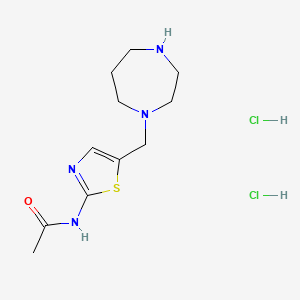 N-(5-((1,4-diazepan-1-yl)methyl)thiazol-2-yl)acetamide dihydrochloride