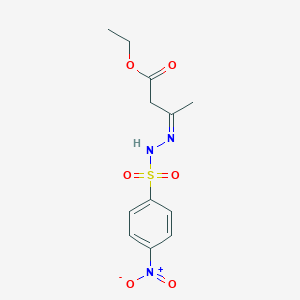 molecular formula C12H15N3O6S B14732285 ethyl (3Z)-3-[(4-nitrophenyl)sulfonylhydrazinylidene]butanoate CAS No. 7155-30-8