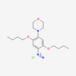 molecular formula C18H28ClN3O3 B14732292 Benzenediazonium, 2,5-dibutoxy-4-(4-morpholinyl)-, chloride CAS No. 4858-52-0