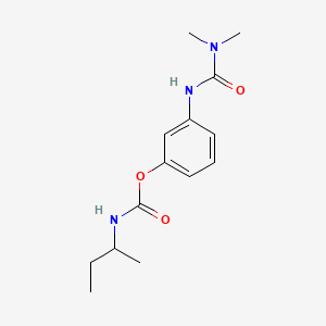 molecular formula C14H21N3O3 B14732325 m-(3,3-Dimethylureido)phenyl sec-butylcarbamate CAS No. 5572-75-8