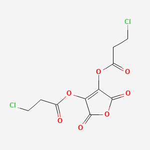 molecular formula C10H8Cl2O7 B14732351 Dihydroxymaleic anhydride bis(3-chloropropionate) CAS No. 5837-68-3