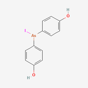 molecular formula C12H10AsIO2 B14732417 Bis(4-hydroxyphenyl)arsinous iodide CAS No. 6309-82-6