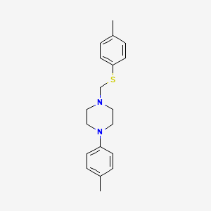 molecular formula C19H24N2S B14732445 1-(4-Methylphenyl)-4-[(4-methylphenyl)sulfanylmethyl]piperazine CAS No. 6326-33-6