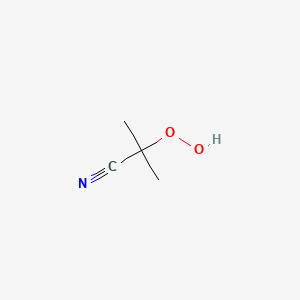 molecular formula C4H7NO2 B14732456 2-Hydroperoxy-2-methylpropanenitrile CAS No. 5251-70-7