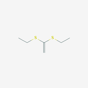 molecular formula C6H12S2 B14732485 1,1-Bis(ethylthio)ethene CAS No. 4992-59-0