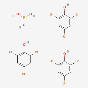 molecular formula C18H12Br9O6P B14732542 Phosphorous acid;2,4,6-tribromophenol CAS No. 7046-65-3