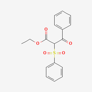 molecular formula C17H16O5S B14732564 Ethyl 2-(benzenesulfonyl)-3-oxo-3-phenylpropanoate CAS No. 6297-65-0