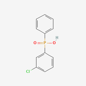 molecular formula C12H10ClO2P B14732571 Phosphinic acid, (m-chlorophenyl)phenyl- CAS No. 5435-76-7