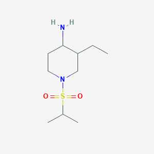 molecular formula C10H22N2O2S B1473258 3-Ethyl-1-(propane-2-sulfonyl)piperidin-4-amine CAS No. 1394042-62-6