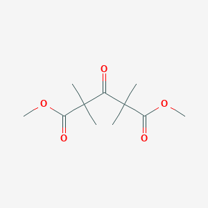 molecular formula C11H18O5 B14732580 Dimethyl 2,2,4,4-tetramethyl-3-oxopentanedioate CAS No. 10472-32-9