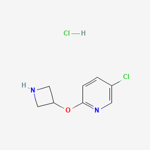 molecular formula C8H10Cl2N2O B1473260 2-(Azetidin-3-yloxy)-5-chloropyridine hydrochloride CAS No. 2098053-09-7