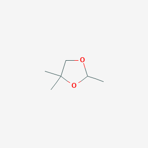 molecular formula C6H12O2 B14732614 2,4,4-Trimethyl-1,3-dioxolane CAS No. 5660-69-5