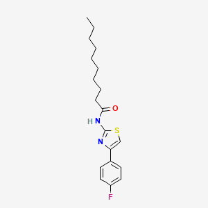 molecular formula C19H25FN2OS B14732622 N-[4-(4-fluorophenyl)-1,3-thiazol-2-yl]decanamide CAS No. 6384-97-0