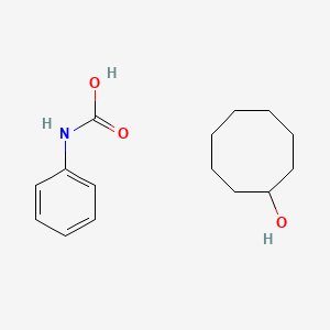 molecular formula C15H23NO3 B14732650 Cyclooctanol;phenylcarbamic acid CAS No. 6388-21-2