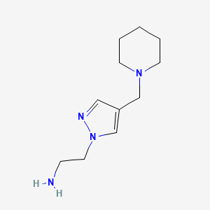 {2-[4-(piperidin-1-ylmethyl)-1H-pyrazol-1-yl]ethyl}amine