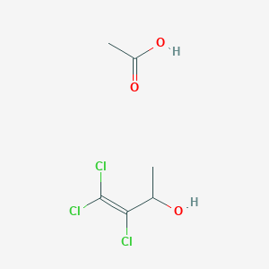 molecular formula C6H9Cl3O3 B14732720 Acetic acid;3,4,4-trichlorobut-3-en-2-ol CAS No. 5851-69-4