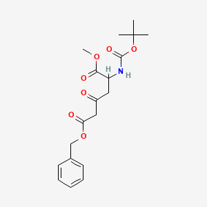 molecular formula C19H25NO7 B1473274 6-Benzyl 1-methyl 2-[(tert-butoxycarbonyl)amino]-4-oxohexanedioate CAS No. 1379524-46-5