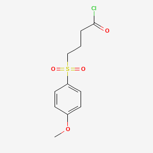 molecular formula C11H13ClO4S B1473278 4-((4-Methoxyphenyl)sulfonyl)butanoyl chloride CAS No. 1706434-84-5