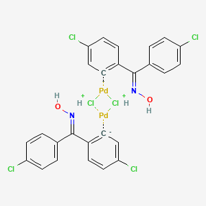 bis((NZ)-N-[(4-chlorobenzene-6-id-1-yl)-(4-chlorophenyl)methylidene]hydroxylamine);bis(palladium(2+));dichloride