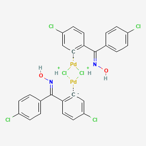 (NZ)-N-[(4-chlorobenzene-6-id-1-yl)-(4-chlorophenyl)methylidene]hydroxylamine;dichloroniopalladium;palladium