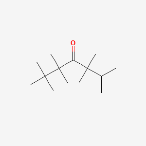 molecular formula C14H28O B14732811 4-Heptanone, 2,2,3,3,5,5,6-heptamethyl- CAS No. 5340-81-8
