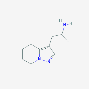 molecular formula C10H17N3 B1473282 [1-Methyl-2-(4,5,6,7-tetrahydropyrazolo[1,5-a]pyridin-3-yl)ethyl]amine CAS No. 1447966-18-8