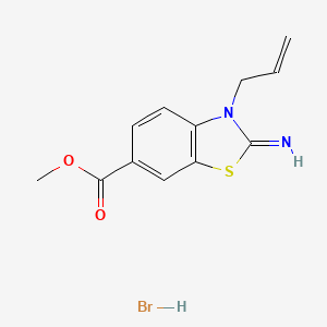 molecular formula C12H13BrN2O2S B1473284 Methyl 3-allyl-2-imino-2,3-dihydrobenzo[d]thiazole-6-carboxylate hydrobromide CAS No. 1820590-99-5