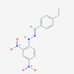 molecular formula C15H14N4O4 B14732845 N-[(4-ethylphenyl)methylideneamino]-2,4-dinitroaniline CAS No. 5637-29-6