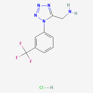 ({1-[3-(trifluoromethyl)phenyl]-1H-tetrazol-5-yl}methyl)amine hydrochloride
