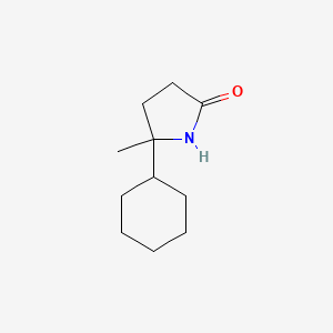 molecular formula C11H19NO B14732857 5-Cyclohexyl-5-methyl-2-pyrrolidinone CAS No. 6139-31-7