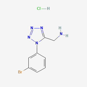 {[1-(3-bromophenyl)-1H-tetrazol-5-yl]methyl}amine hydrochloride