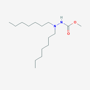 molecular formula C16H34N2O2 B14732934 Methyl 2,2-diheptylhydrazinecarboxylate CAS No. 6972-00-5