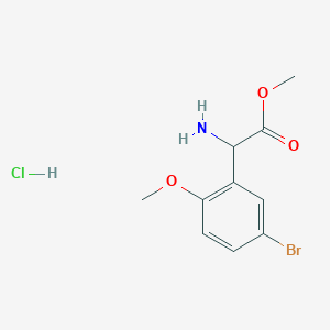molecular formula C10H13BrClNO3 B1473294 Methyl amino(5-bromo-2-methoxyphenyl)acetate hydrochloride CAS No. 1351581-47-9