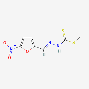 molecular formula C7H7N3O3S2 B14732945 Carbazic acid, 3-(5-nitrofurfurylidene)dithio-, methyl ester CAS No. 5016-62-6
