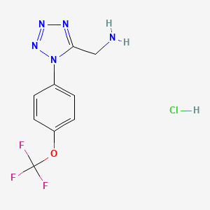 ({1-[4-(trifluoromethoxy)phenyl]-1H-tetrazol-5-yl}methyl)amine hydrochloride